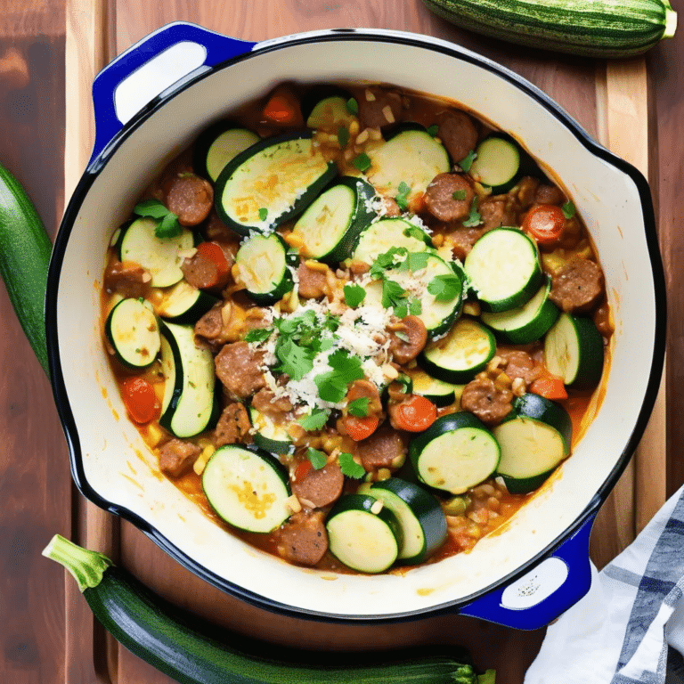 Zucchini & Sausage Stovetop Casserole